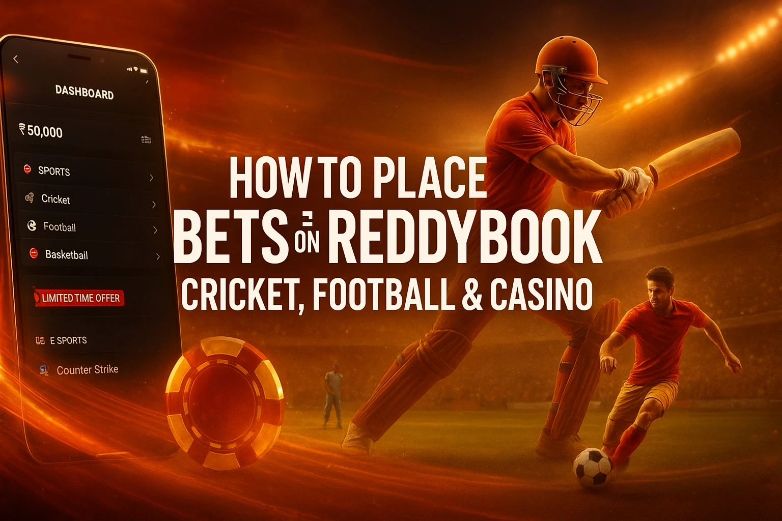 How to Place a Bet on ReddyBook - Cricket, Football, Casino